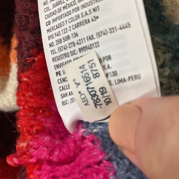 American Eagle plush knit ribbed striped cropped sweater size XS - Picture 11 of 11